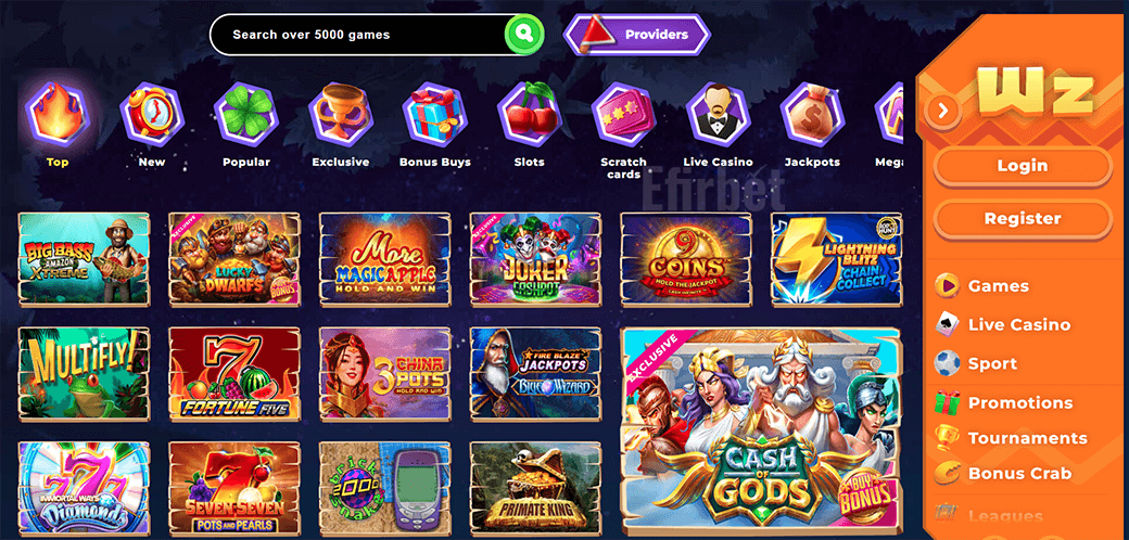 Wazamba Casino Games