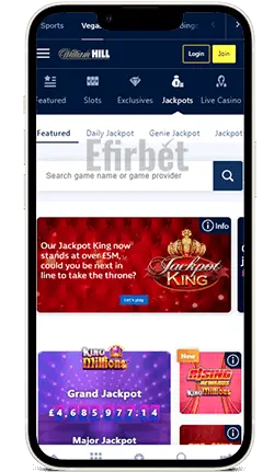 William Hill iOS App Jackpot Games