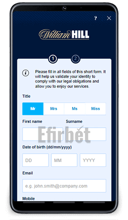 William Hill Mobile Registration