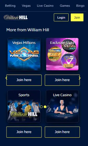 William Hill Mobile Screenshot
