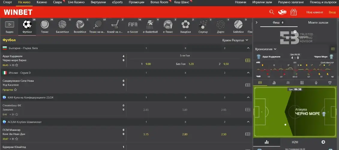 Winbet Спорт на живо