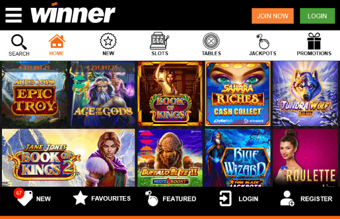 Winner Casino Desktop Screenshot 