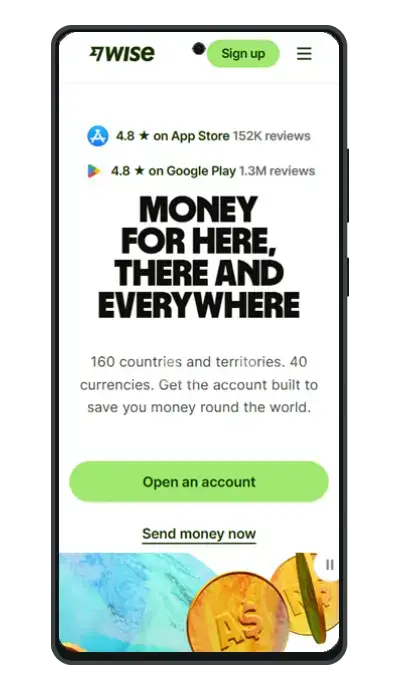 WISE Account Sign up