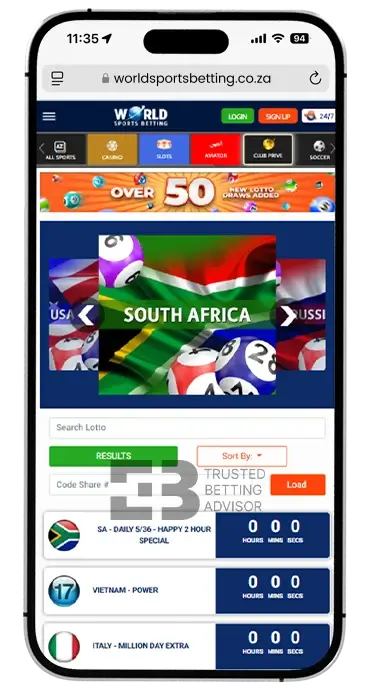 WSB Mobile App iOS Lucky Numbers