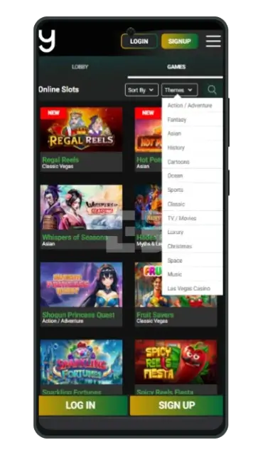Yebo casino mobile slots