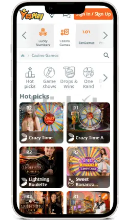 YesPlay mobile casino