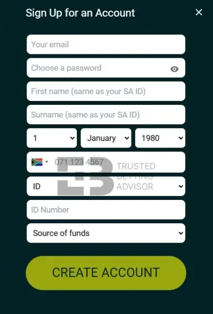 Zarbet Register form