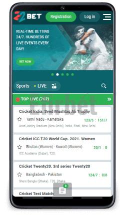 22Bet India mobile app