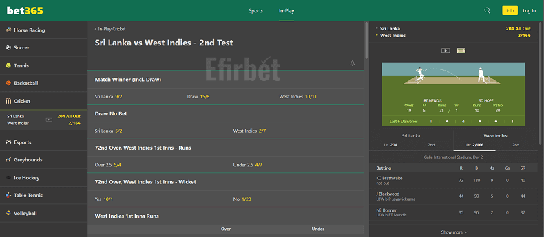 Bet365 New Zealand in-play