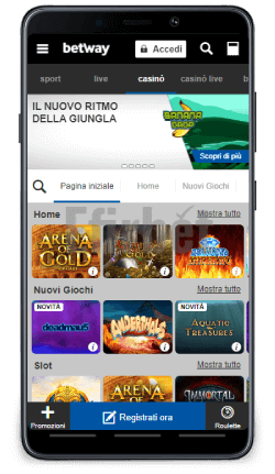 Betway casinò Android app