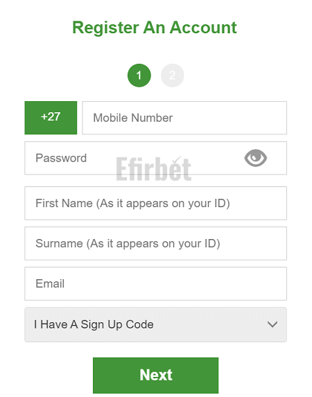 How to start With how to register betway on phone