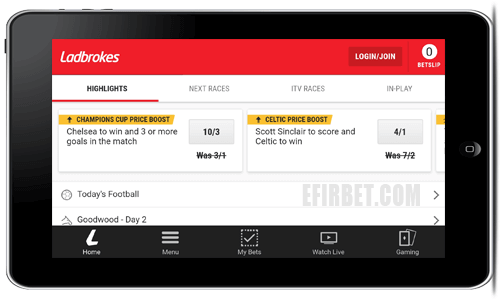 Ladbrokes mobile app android download game